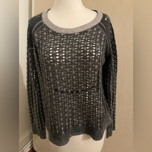 Inhabit holes sweater 100% Cashmere gray tones size Small